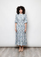 Long sleeve ruched dress