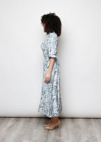 Long sleeve ruched dress