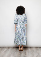 Long sleeve ruched dress