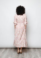 Long sleeve ruched dress
