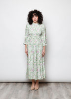 Long sleeve ruched dress
