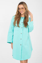 Azzurro / Universale Vestito camicia versatile in cotone