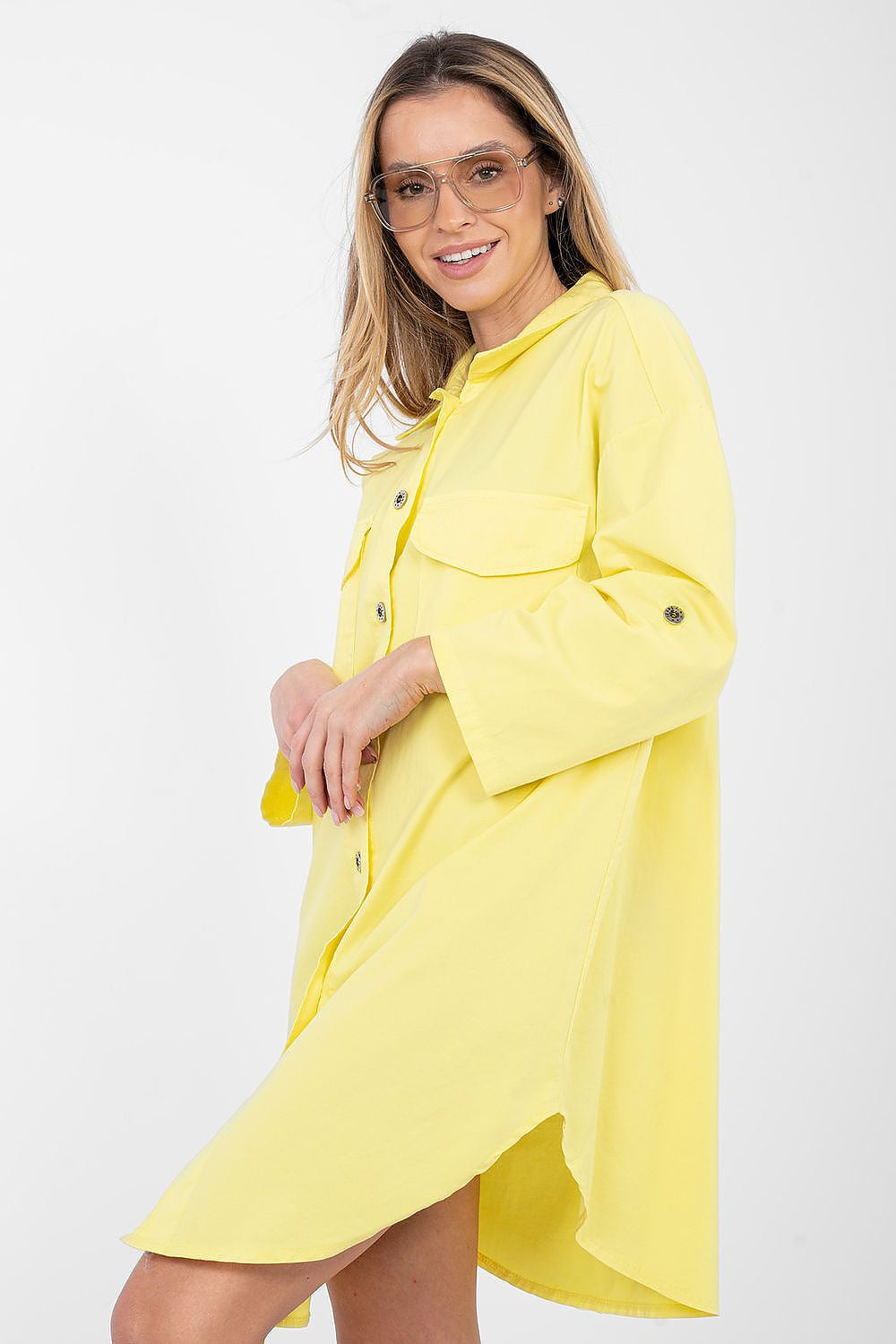 Vestito camicia versatile in cotone elasticizzato - ALBA