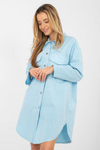 azzurro 2 / Universale Vestito camicia versatile in cotone