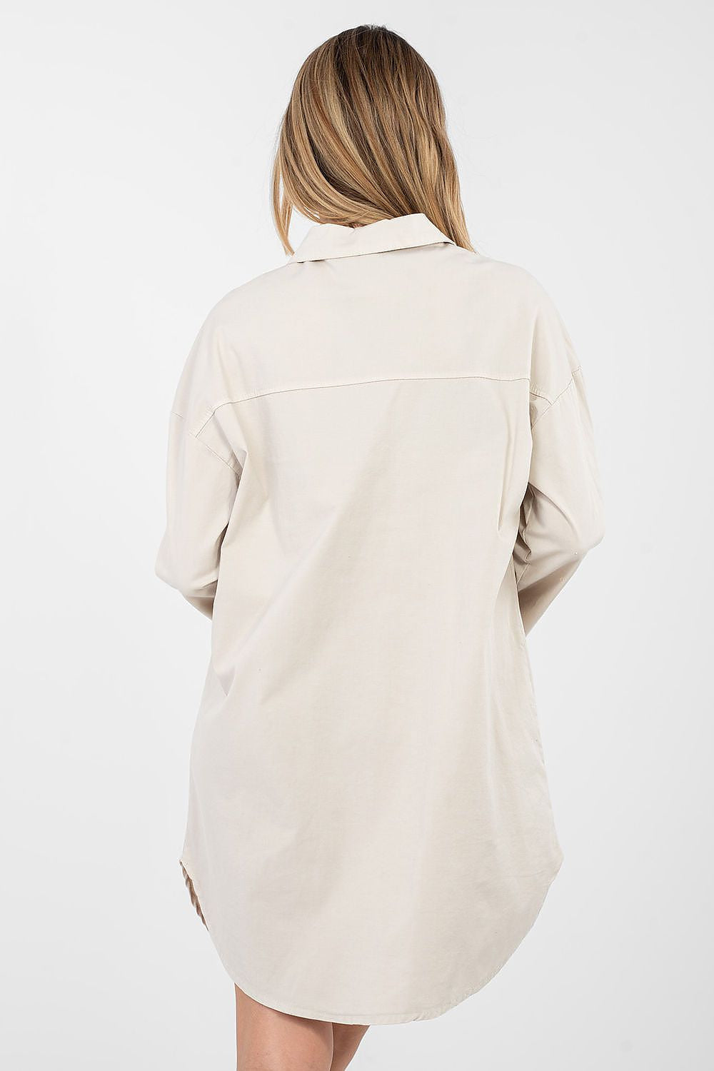 Vestito camicia versatile in cotone elasticizzato - ALBA