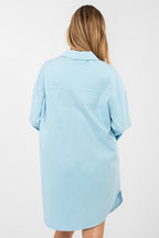 Vestito camicia versatile in cotone elasticizzato - ALBA