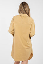 Vestito camicia versatile in cotone elasticizzato - ALBA