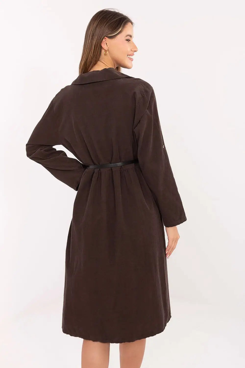 Vestito chemisier midi in cotone - 219227