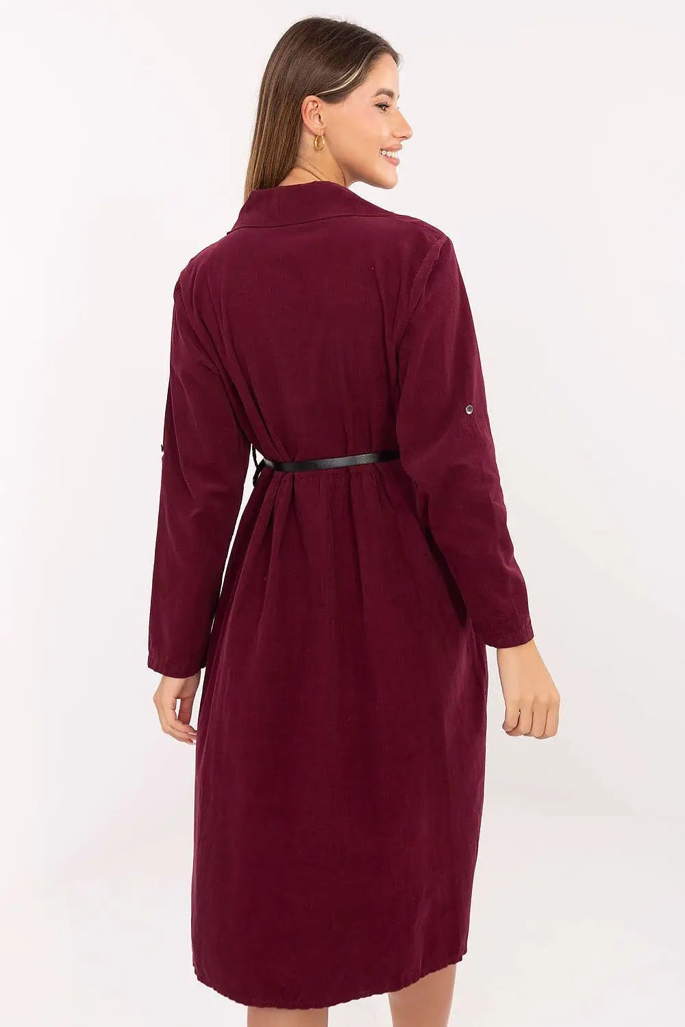 Vestito chemisier midi in cotone - 219227