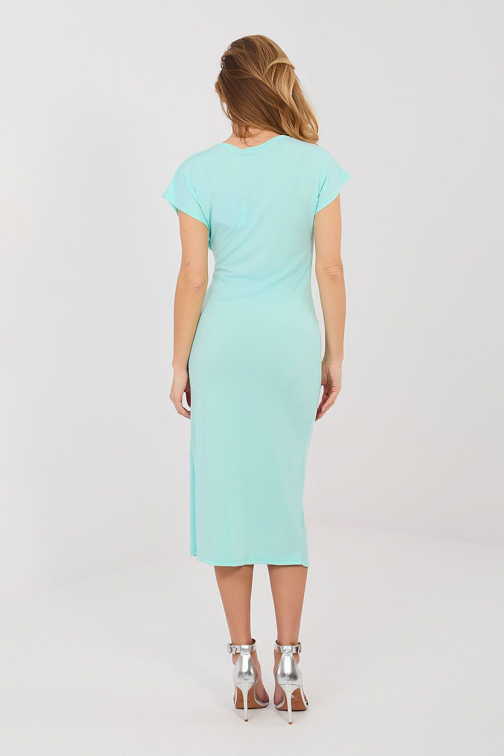 Vestito da donna a manica corta con drappeggio - ANGY