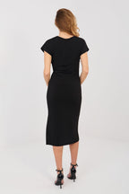 Vestito da donna a manica corta con drappeggio - ANGY