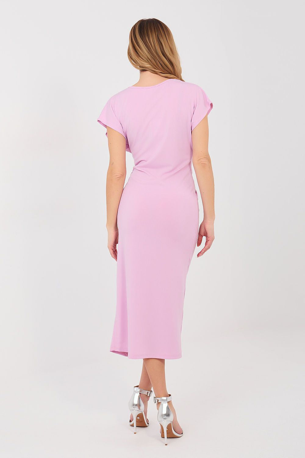 Vestito da donna a manica corta con drappeggio - ANGY
