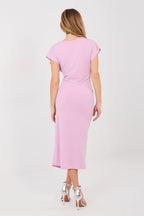 Vestito da donna a manica corta con drappeggio - ANGY