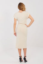 Vestito da donna a manica corta con drappeggio - ANGY