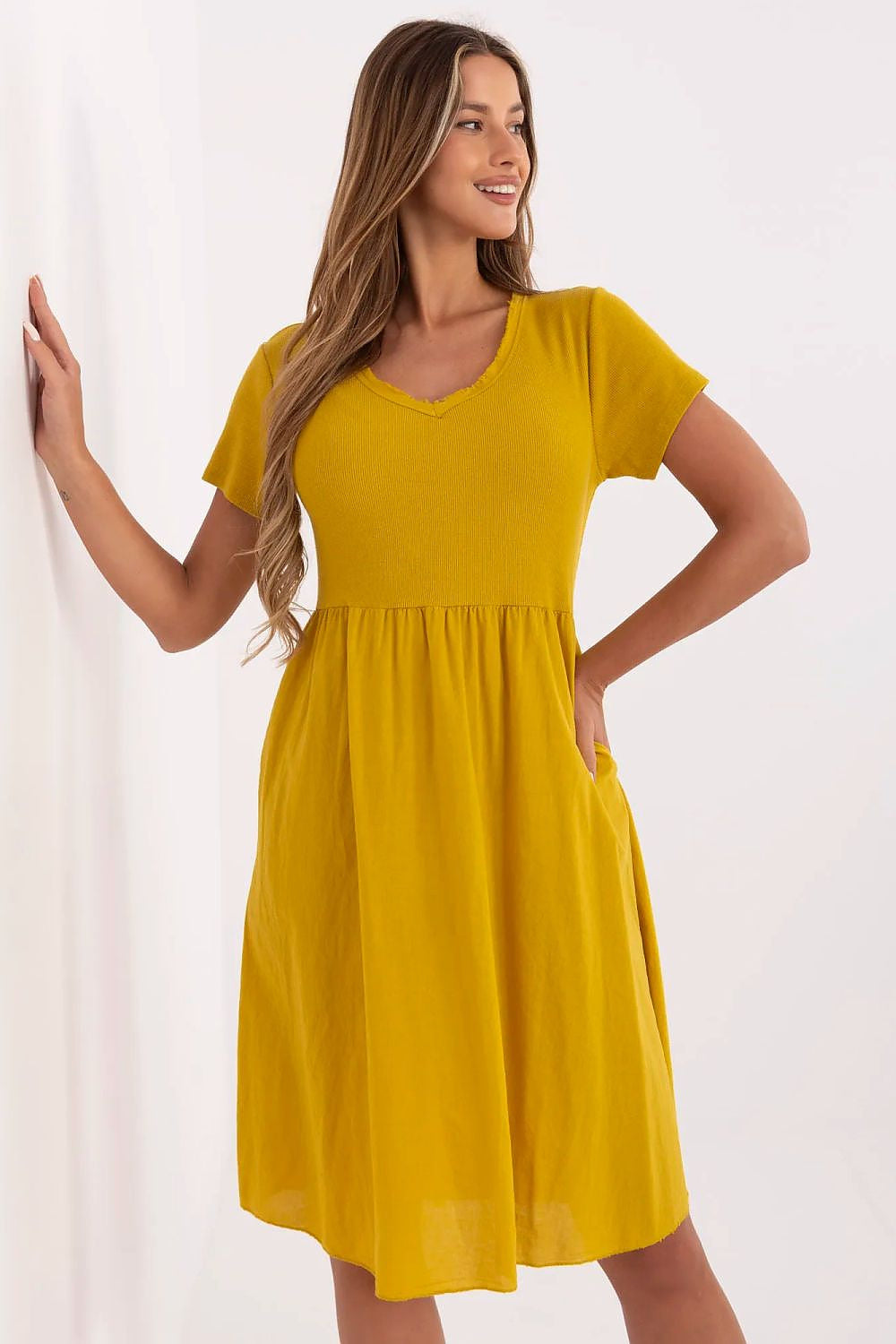 Giallo / Taglia unica Vestito estivo in cotone - 213787