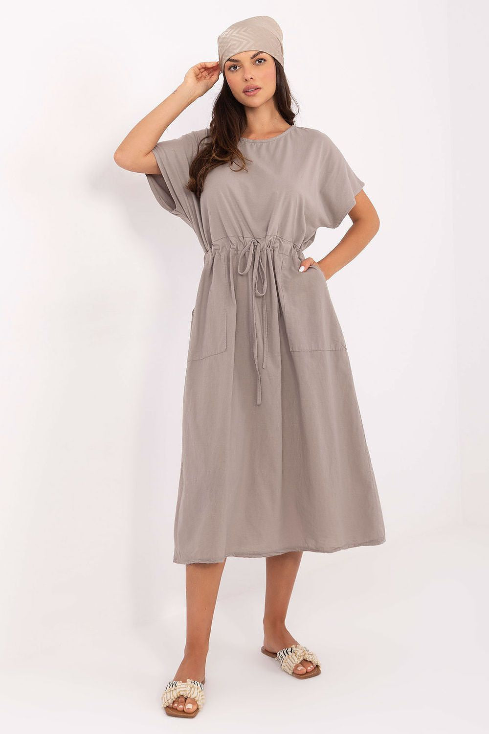 Beige / Taglia unica Vestito da giorno in 100% cotone