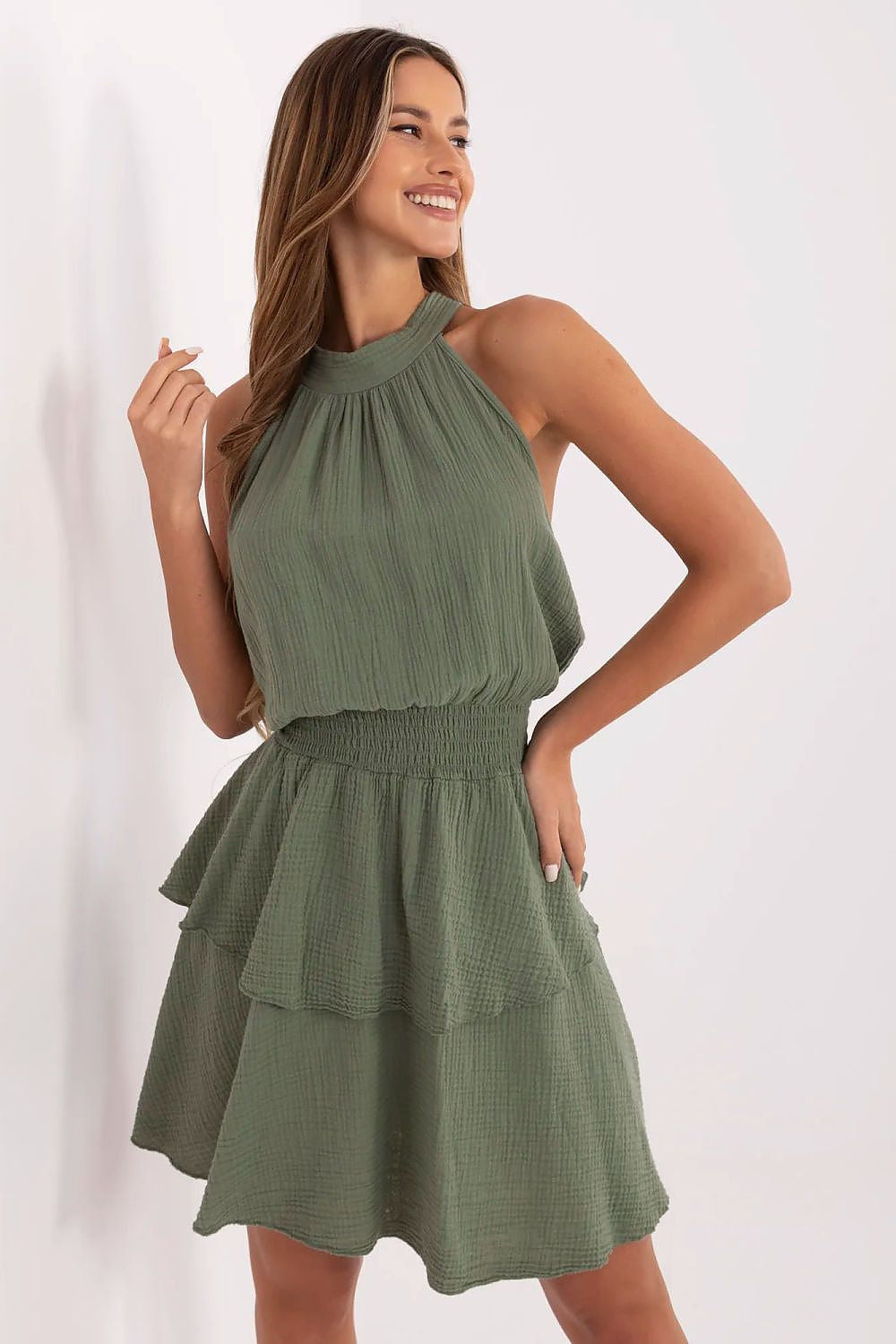 Verde / Taglia unica Vestito da giorno in cotone - 214029