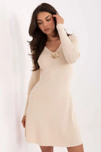 Vestito in viscosa elastcizzata a coste - 218018