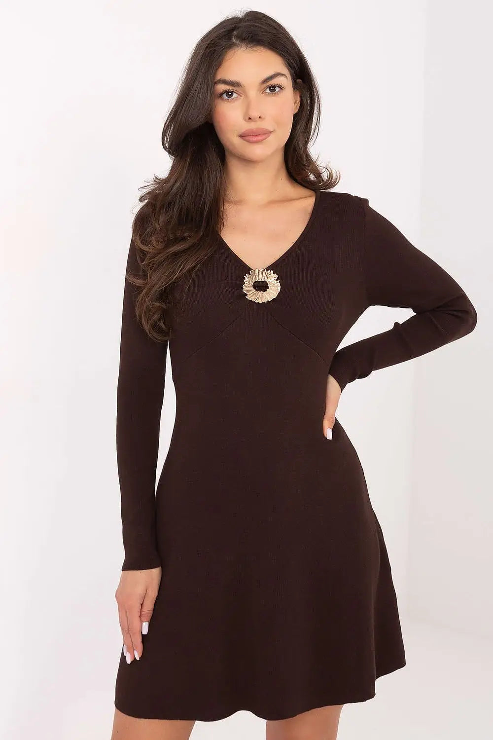 Vestito in viscosa elastcizzata a coste - 218018