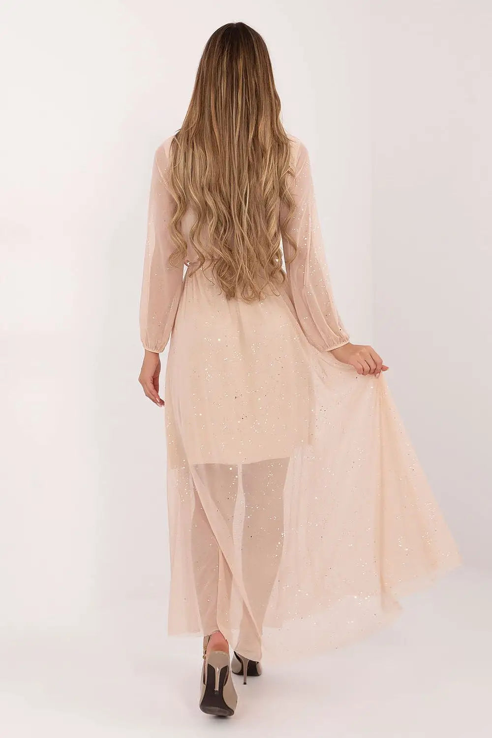 Vestito lungo in con brillantini - 221982