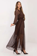 Vestito lungo in con brillantini - 221982