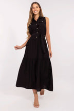 Nero / Taglia unica Vestito lungo in viscosa - 214033