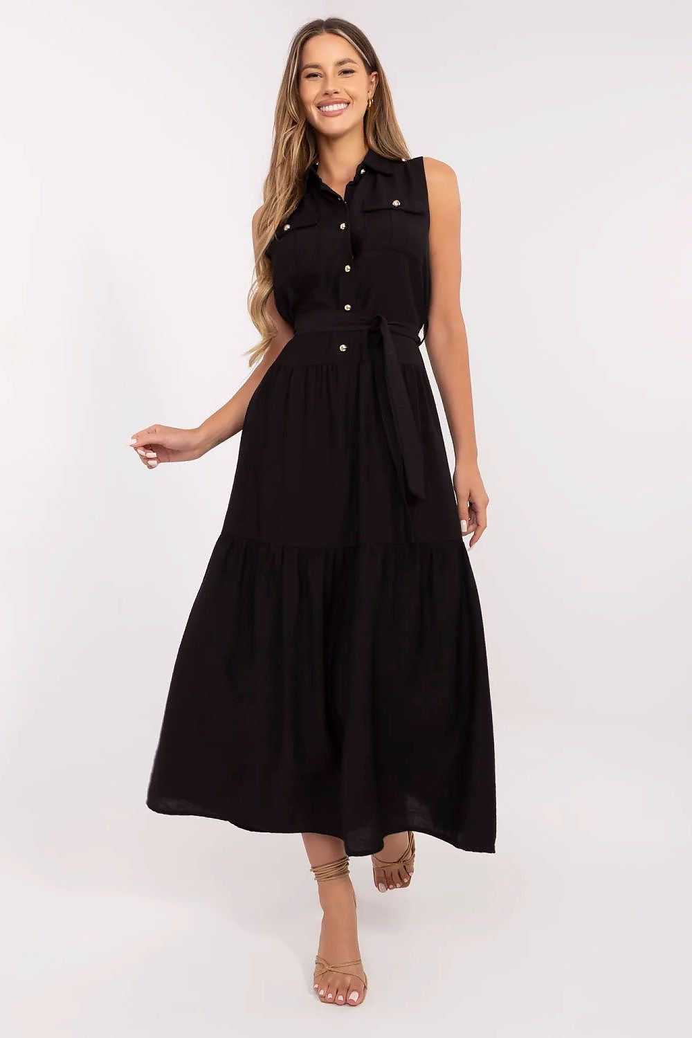 Nero / Taglia unica Vestito lungo in viscosa - 214033