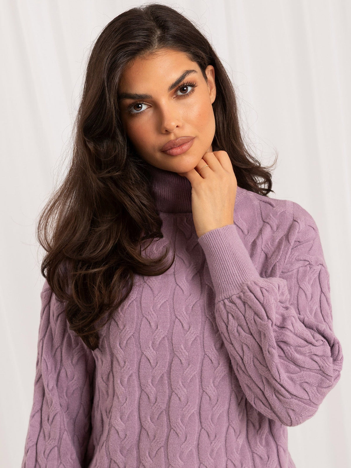 Vida 4 - Maglione da Donna a Collo Alto in Viscosa