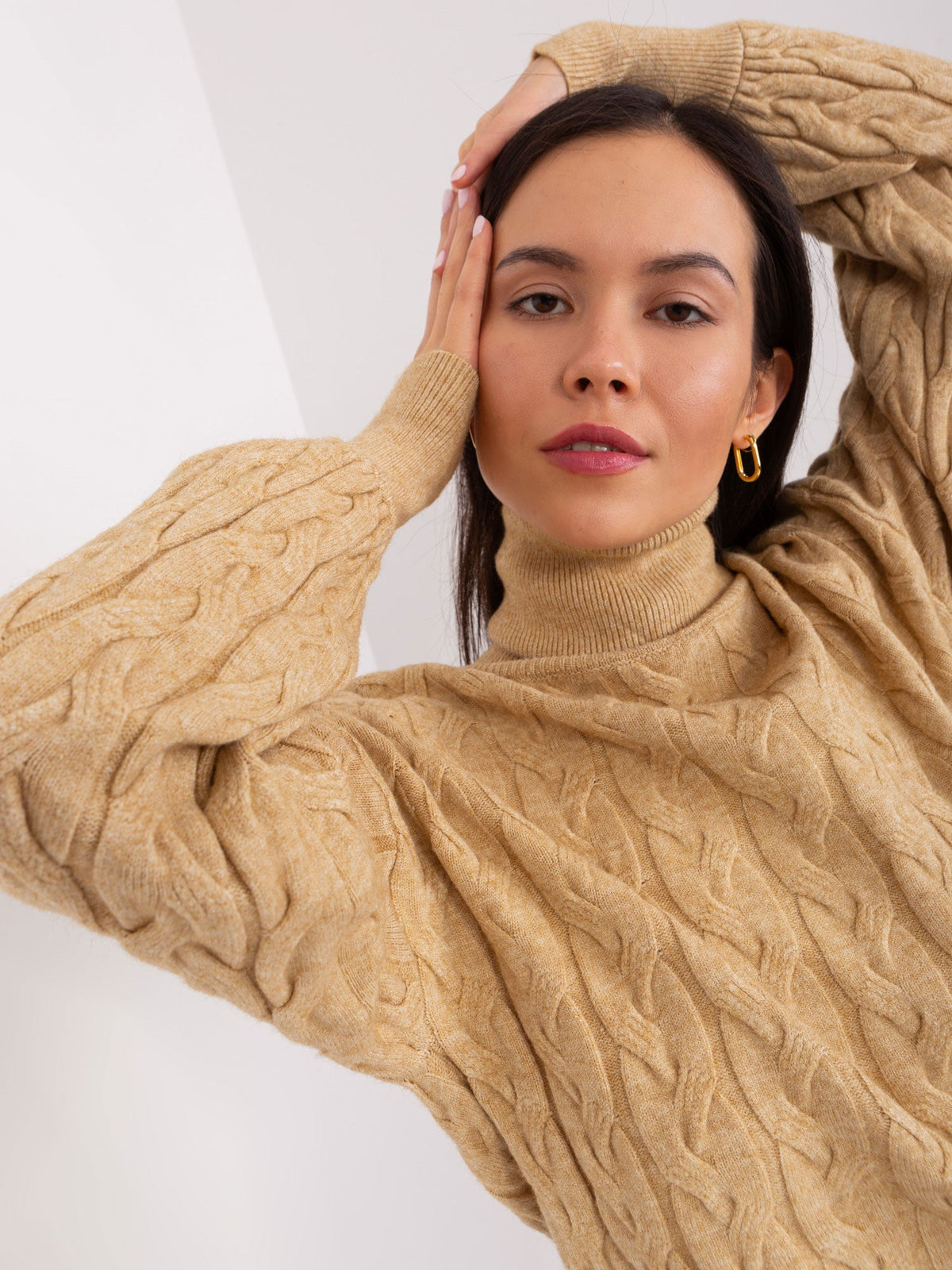 Vida 5 - Maglione da Donna a Collo Alto in Viscosa