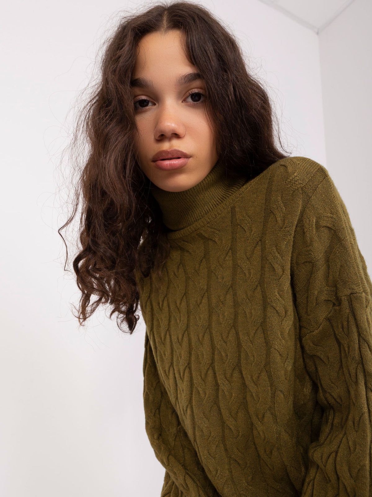 Vida 5 - Maglione da Donna a Collo Alto in Viscosa