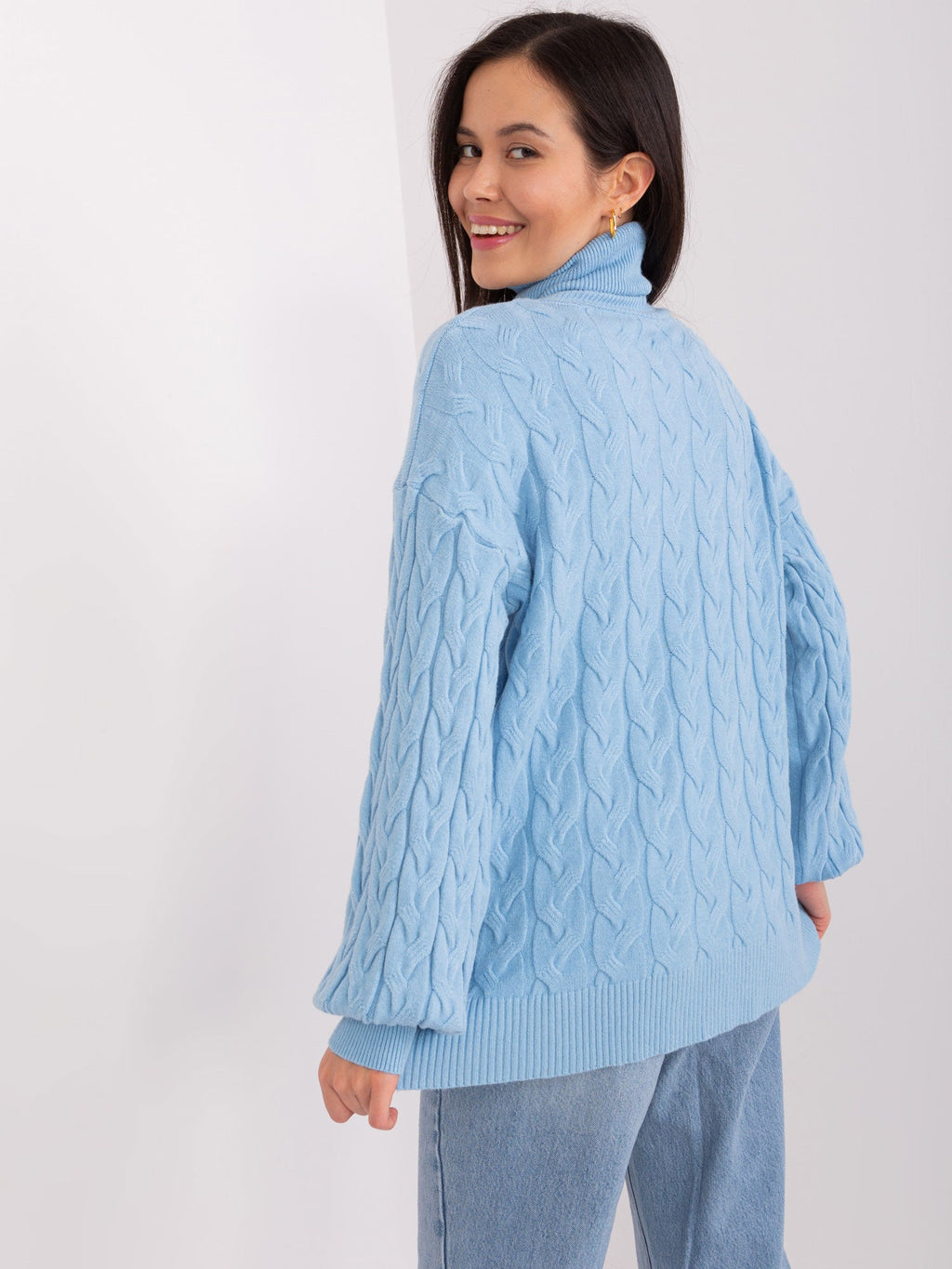 Vida 5 - Maglione da Donna a Collo Alto in Viscosa