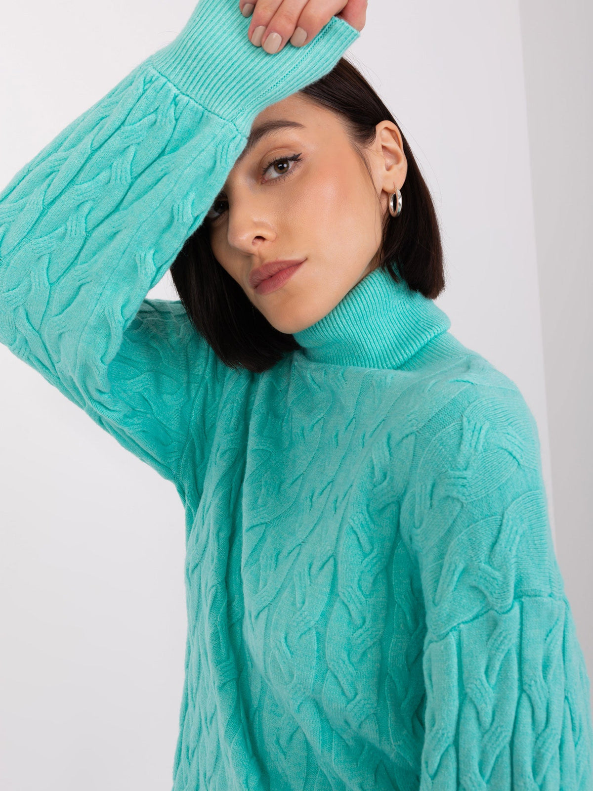 Vida 5 - Maglione da Donna a Collo Alto in Viscosa