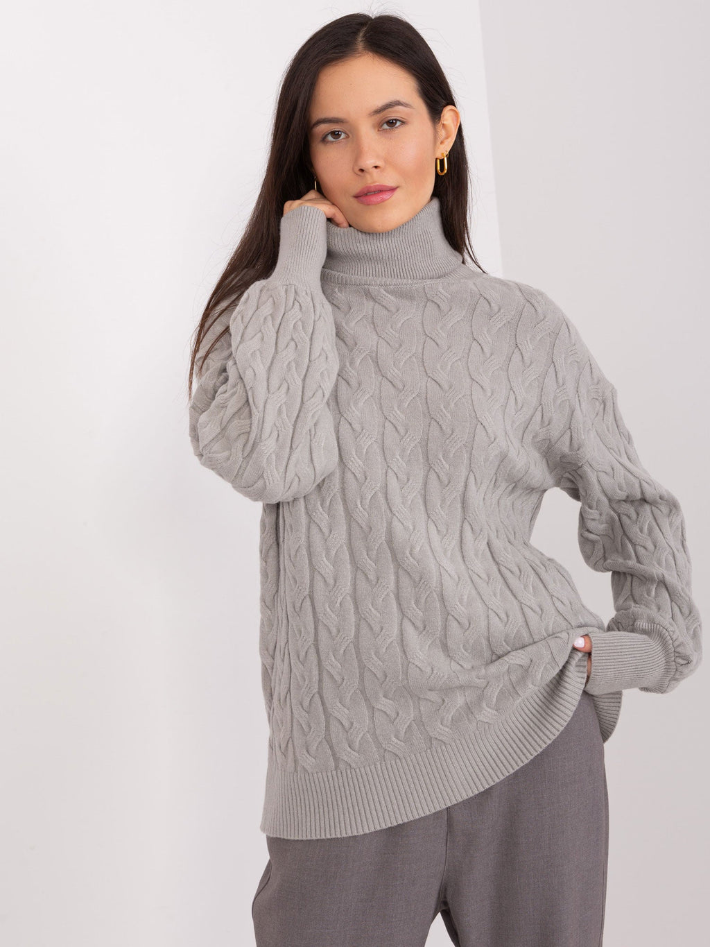 Vida 5 - Maglione da Donna a Collo Alto in Viscosa