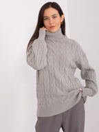 Vida 5 - Maglione da Donna a Collo Alto in Viscosa