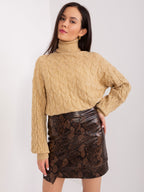 Vida 5 - Maglione da Donna a Collo Alto in Viscosa