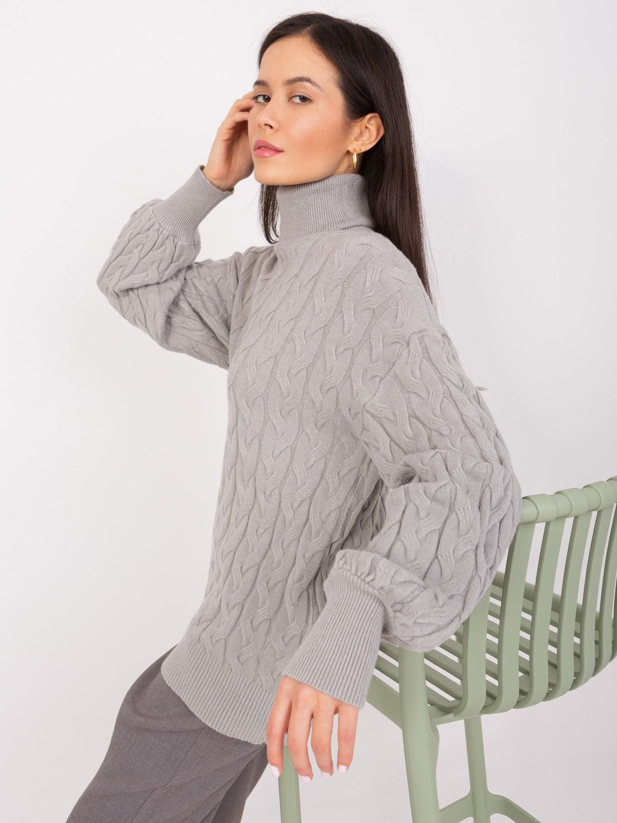 Vida 5 - Maglione da Donna a Collo Alto in Viscosa
