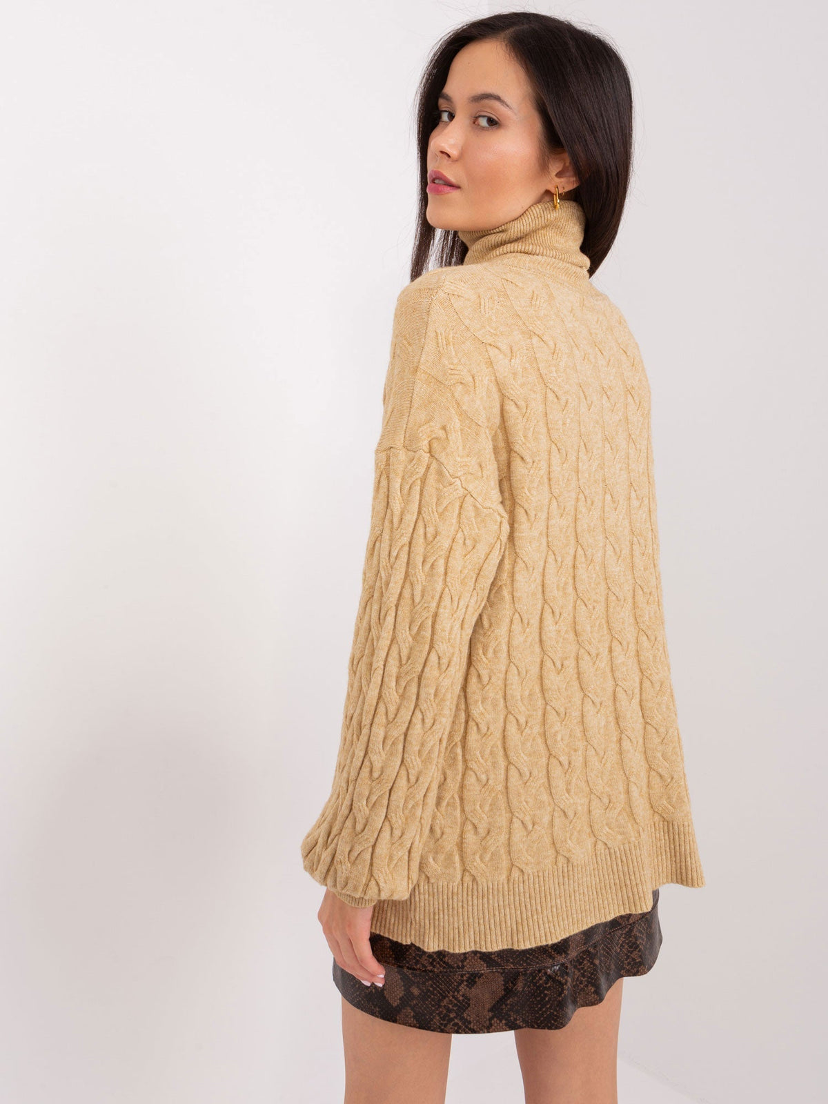 Vida 5 - Maglione da Donna a Collo Alto in Viscosa
