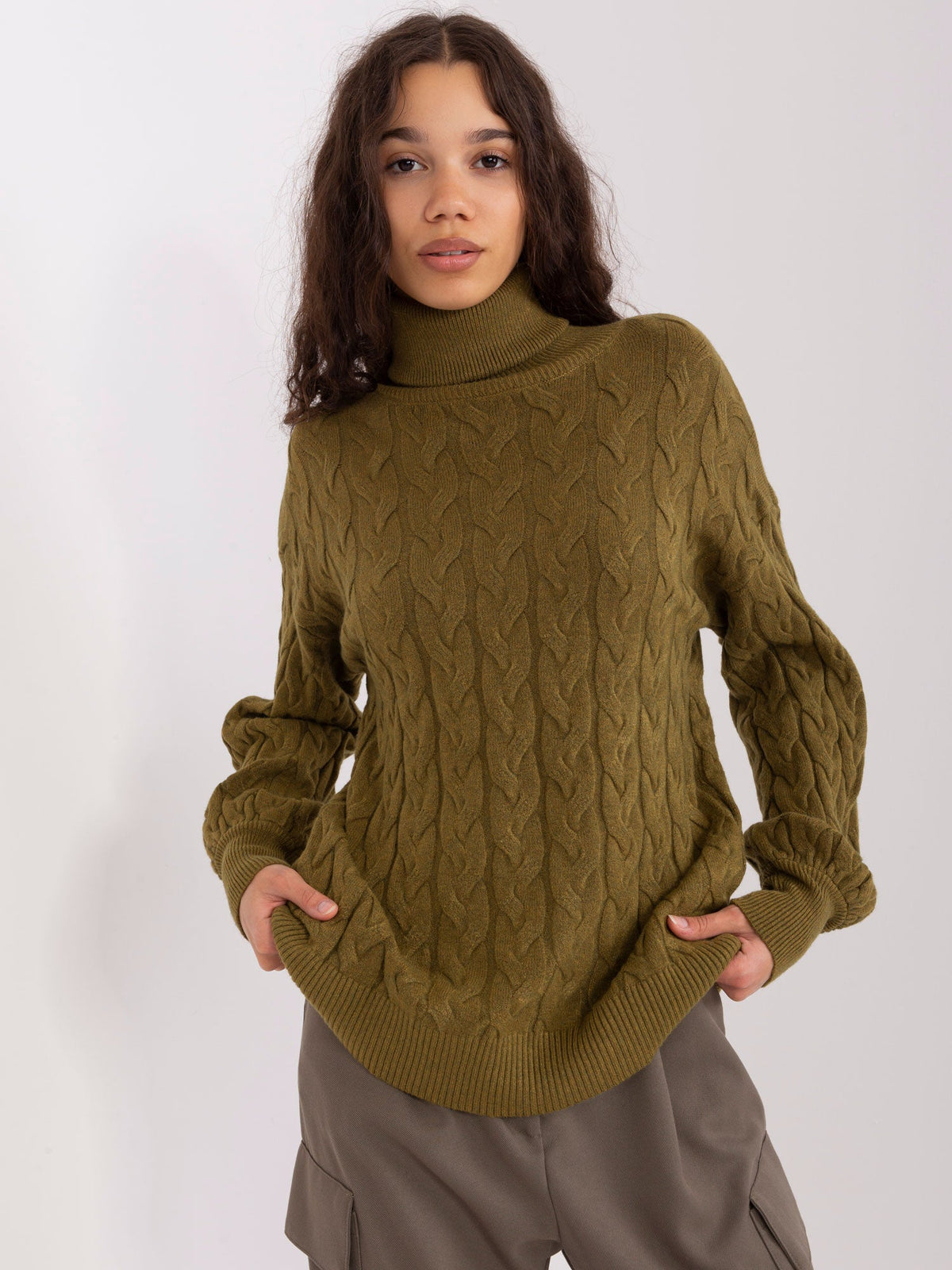 Vida 5 - Maglione da Donna a Collo Alto in Viscosa